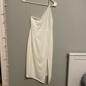 White one shoulder dress